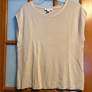 Coldwater Creek Beige Cap Sleeve Top